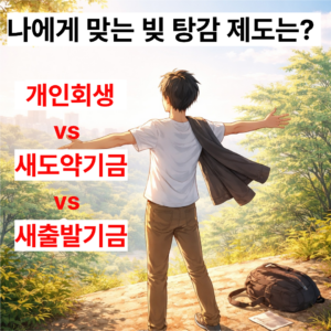 나에게 맞는 빚 탕감 제도는? 개인회생vs새도약기금vs새출발기금